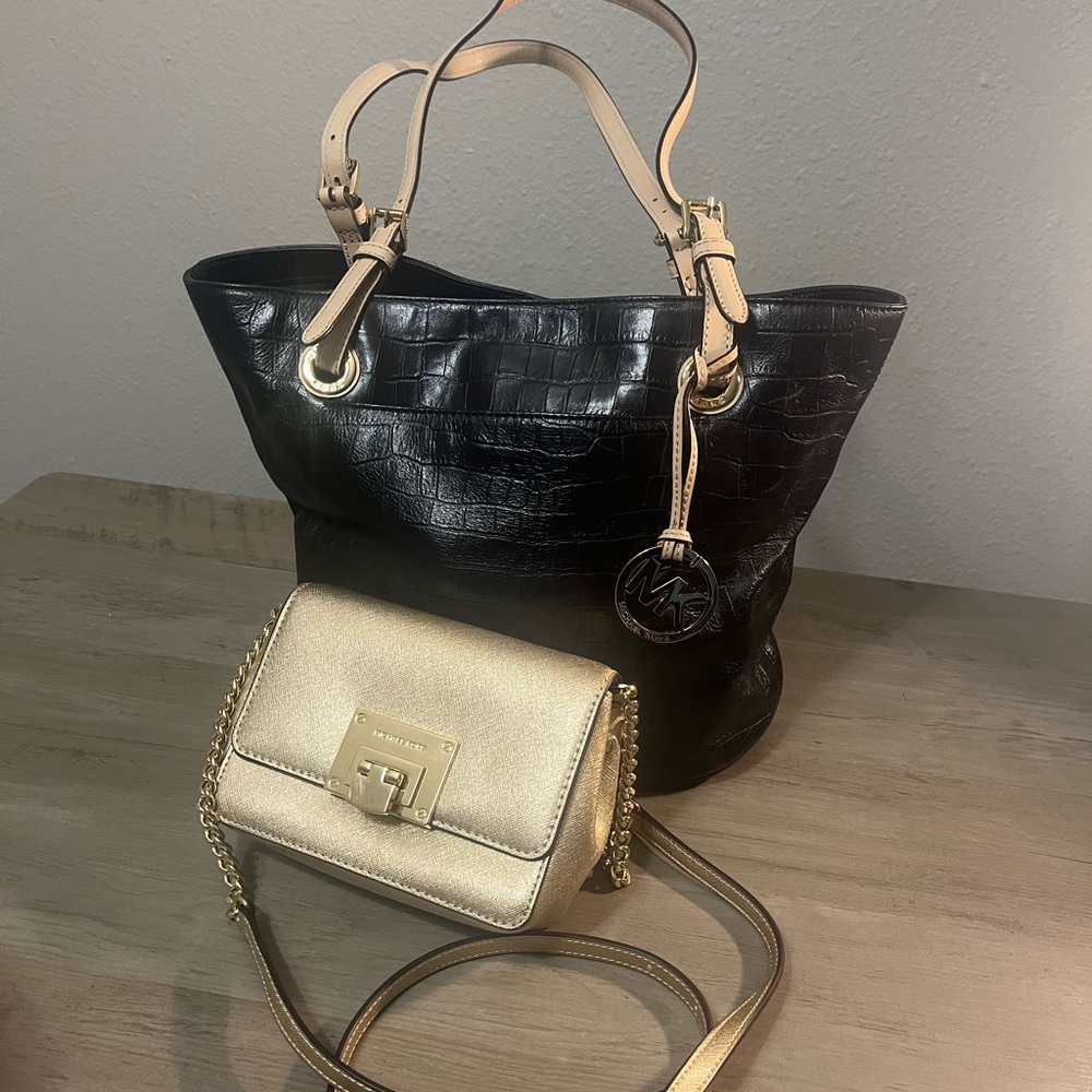 Michael Kors Tote and Crossbody bundle